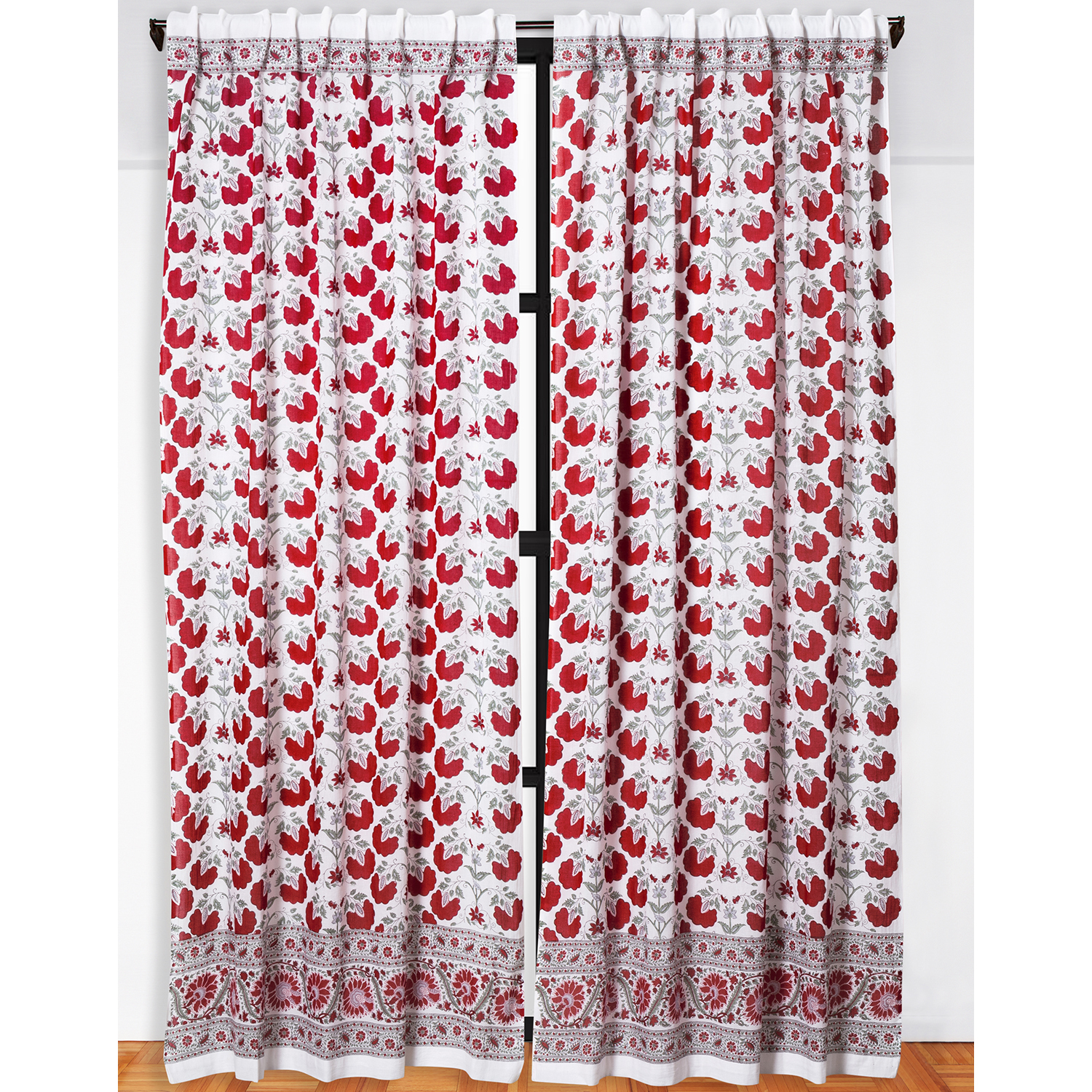 Janvi Curtain - Red